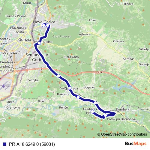 PR A18 6249 0 (59031) bus Line Map