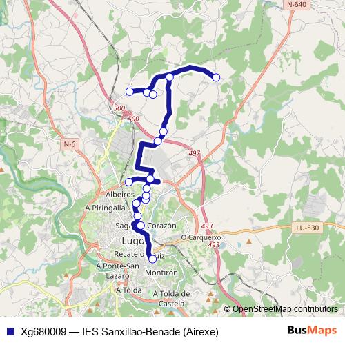 Xg680009 bus Line Map