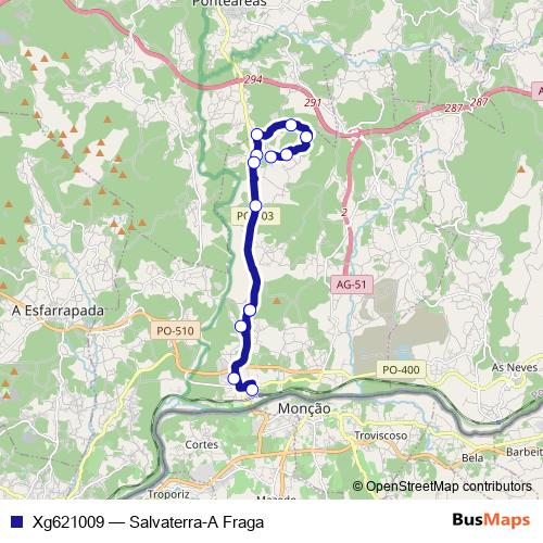 Xg621009 bus Line Map