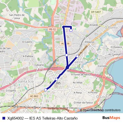 Xg654002 bus Line Map
