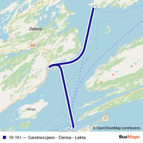 18-181 ferry Line Map
