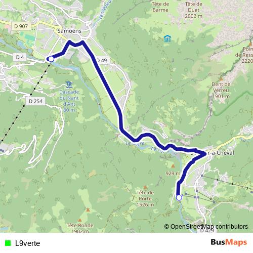 L9verte bus Line Map