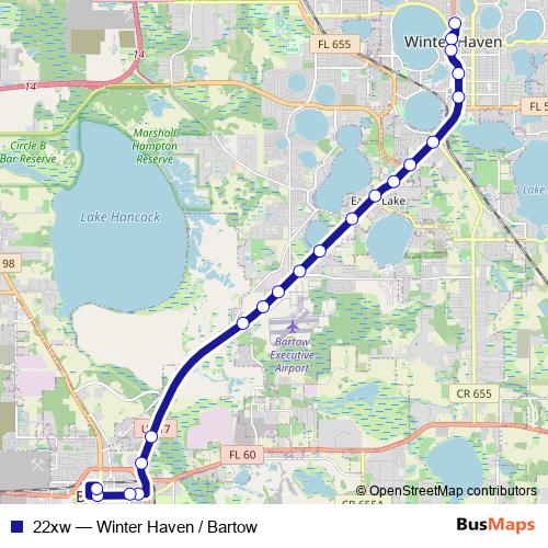 22xw bus Line Map