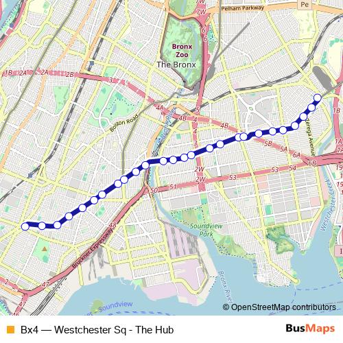 Bx4 bus Line Map