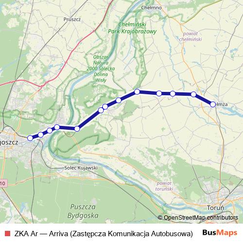 ZKA Ar bus Line Map