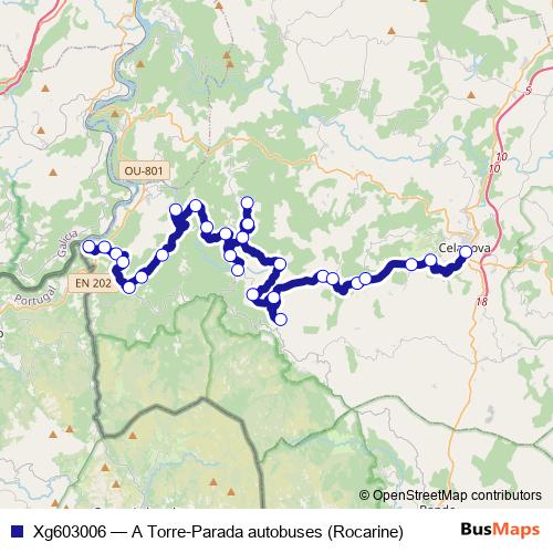 Xg603006 bus Line Map