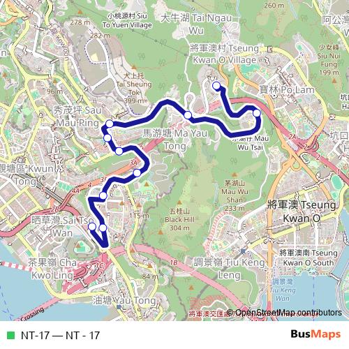 NT-17 bus Line Map