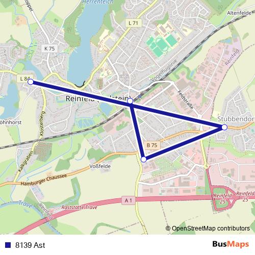 8139 Ast bus Line Map