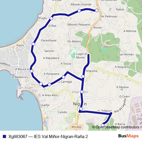 Xg883067 bus Line Map