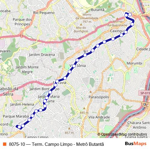 8075-10 bus Line Map