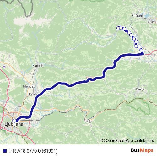 PR A18 0770 0 (61991) bus Line Map