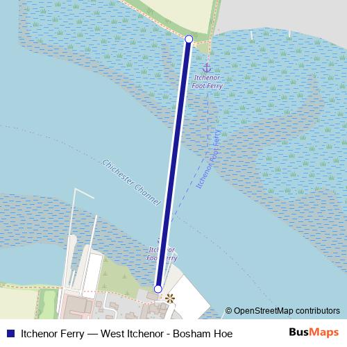 Itchenor Ferry ferry Line Map