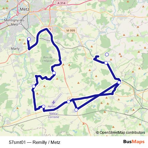57smt01 bus Line Map