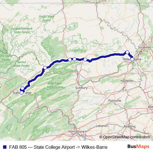 FAB 805 bus Line Map