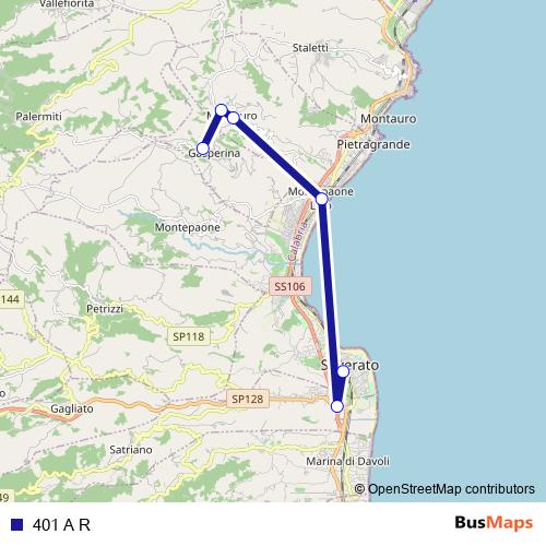 401 A R bus Line Map