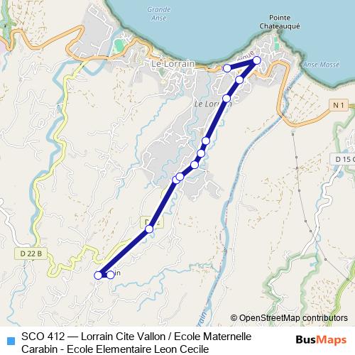 SCO 412 bus Line Map