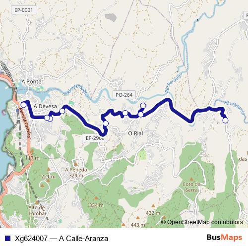 Xg624007 bus Line Map