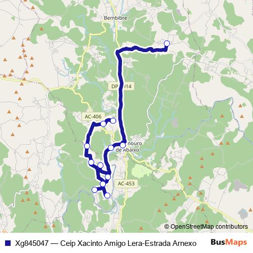 Xg845047 bus Line Map