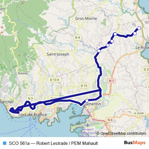 SCO 561a bus Line Map