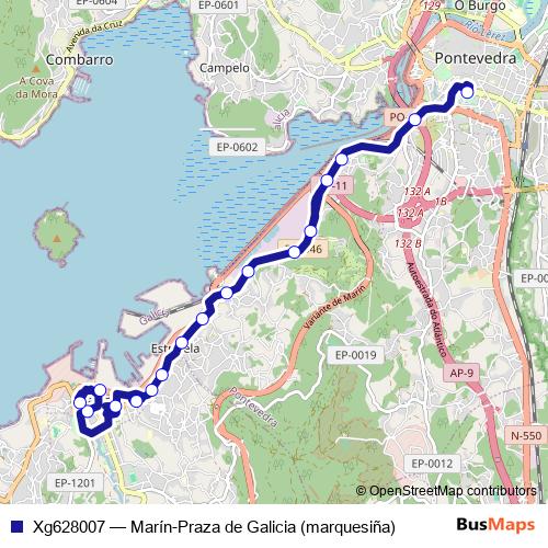 Xg628007 bus Line Map