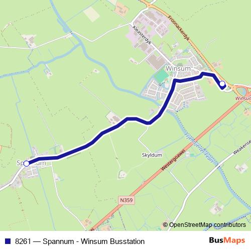 8261 bus Line Map