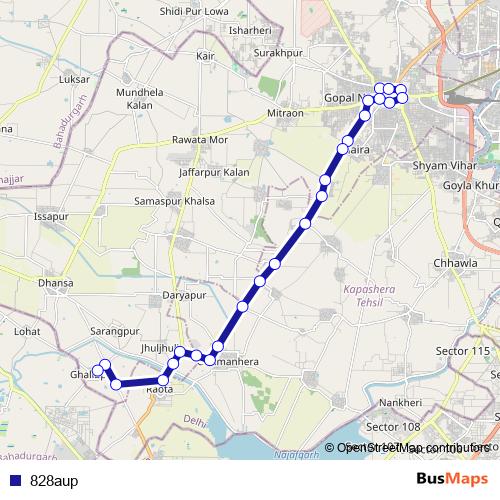 828aup bus Line Map