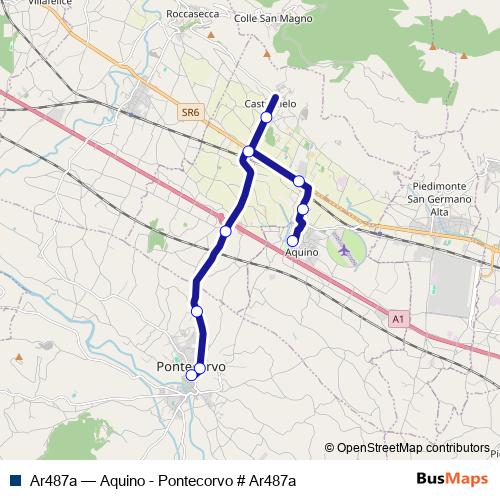 Ar487a bus Line Map