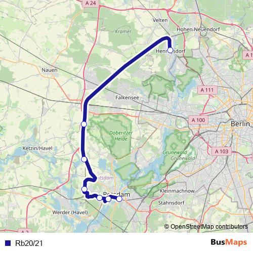 Rb20/21 bus Line Map