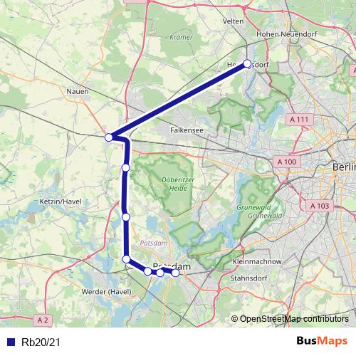 Rb20/21 bus Line Map