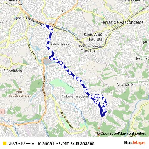 3026-10 bus Line Map