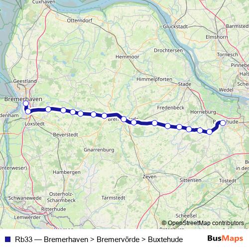 Rb33 rail Line Map