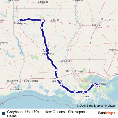 Greyhound Us1170s bus Line Map