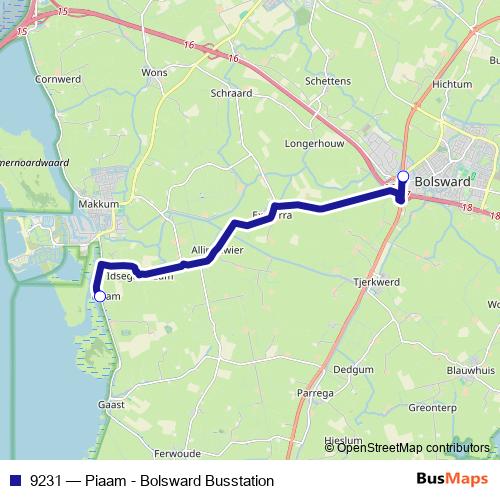 9231 bus Line Map