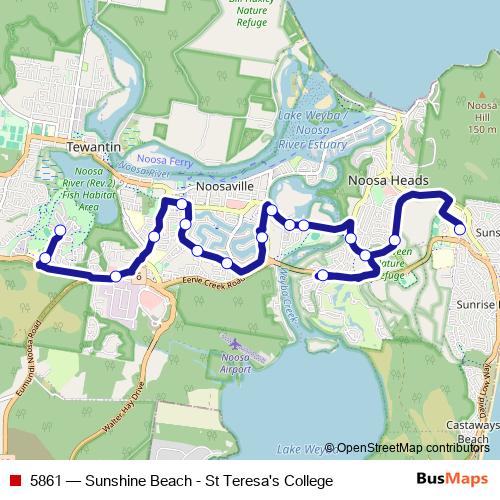 5861 bus Line Map