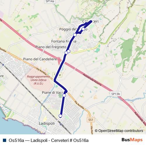 Os516a bus Line Map