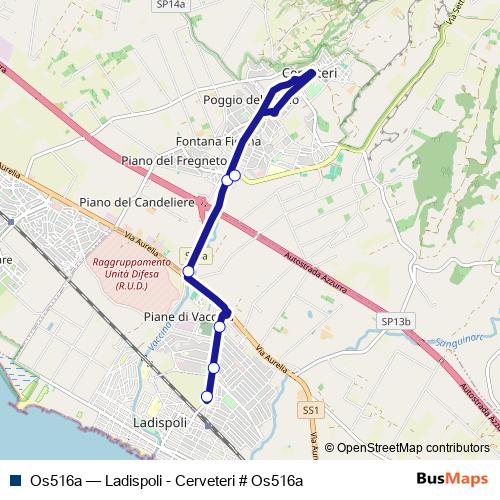 Os516a bus Line Map