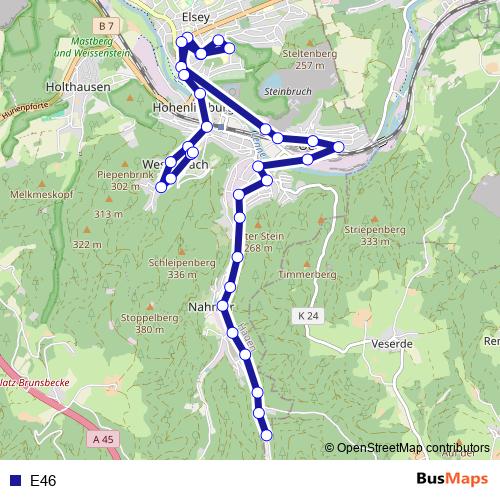 E46 bus Line Map