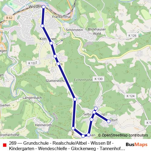 269 bus Line Map