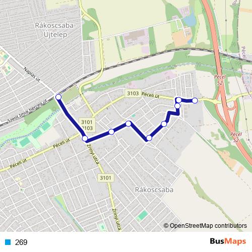 269 bus Line Map