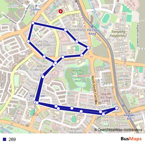 269 bus Line Map