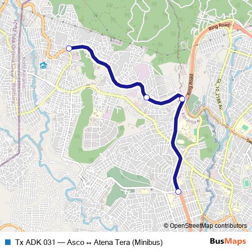 Tx ADK 031 bus Line Map