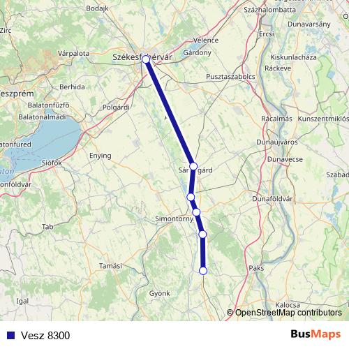 Vesz 8300 rail Line Map