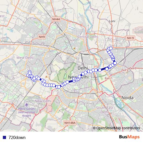720down bus Line Map