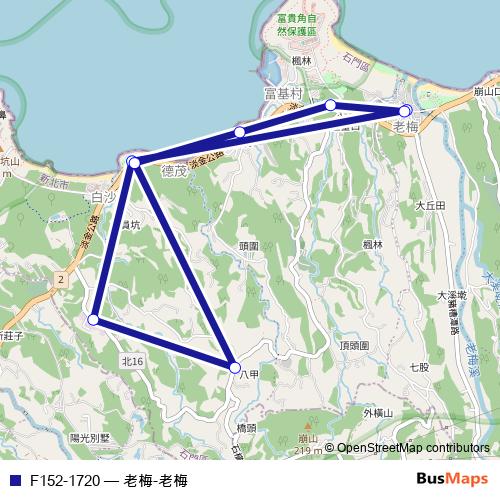 F152-1720 bus Line Map