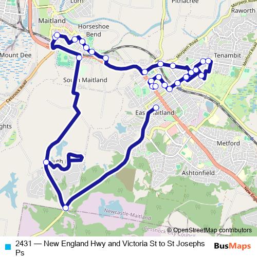 2431 bus Line Map