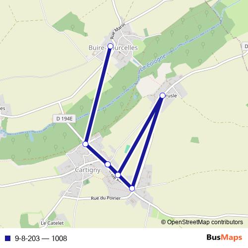 9-8-203 bus Line Map