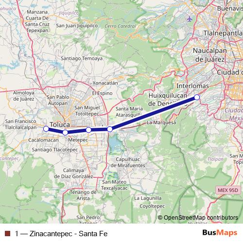 1 rail Line Map