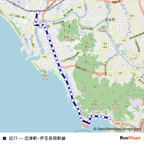 沼77 bus Line Map