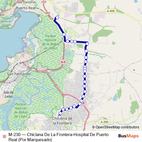 M-230 bus Line Map