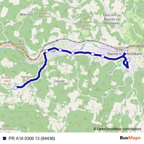 PR A18 0308 13 (64436) bus Line Map